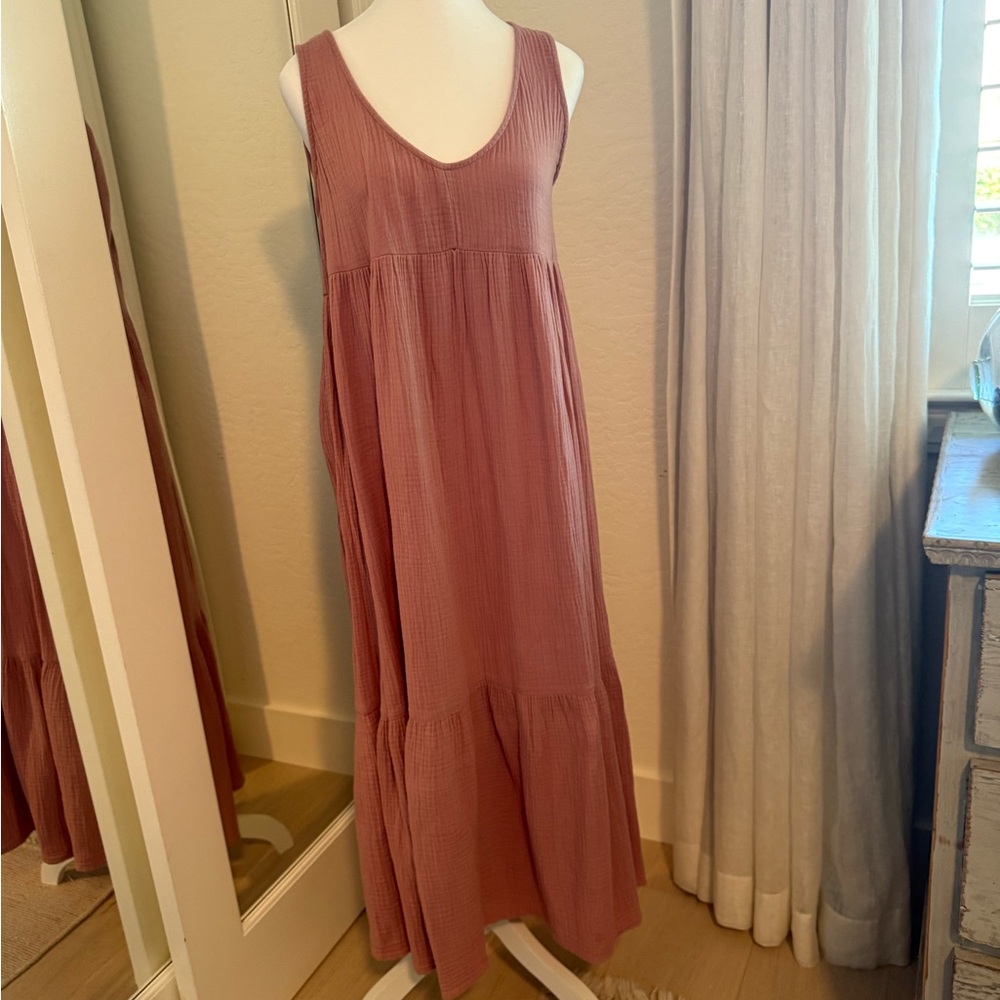 Rachel Pally Dusty Rose Sleeveless Maxi Dress
